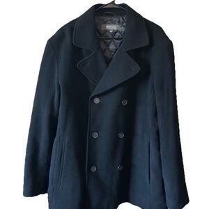 Men's Kenneth Cole Black Peacoat